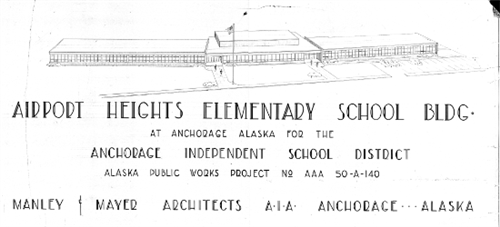 Architectual drawing of original 1954 building 